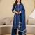 women's pure cotton embroidery work printed kurta pant with dupatta set