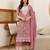 women's pure cotton embroidery work printed kurta pant with dupatta set