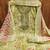Green cotton printed dress material with dupatta