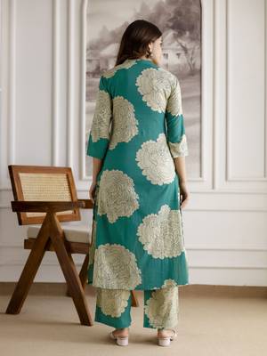 Trendmalls women's pure cotton embroidery work printed kurta pant with dupatta set 2