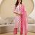 women's pure cotton embroidery work floral printed kurta pant with dupatta set