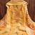 Peach cotton printed dress material with dupatta