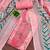 Pink cotton printed dress material with dupatta
