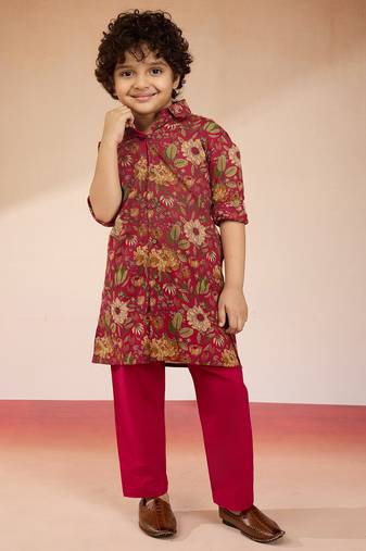  Falsa cotton floral print kurta pyjama set - navratri special