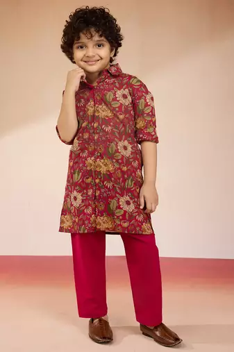 Falsa cotton floral print kurta pyjama set - navratri special