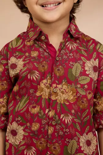  Falsa cotton floral print kurta pyjama set - navratri special