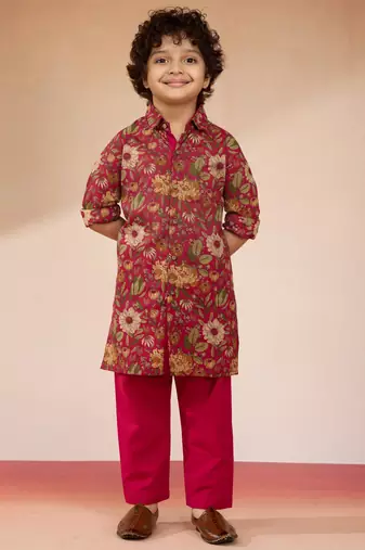  Falsa cotton floral print kurta pyjama set - navratri special