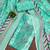 Sea green cotton printed dress material with dupatta