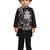 boys black silk blend embroidered nehru jacket set - diwali collection