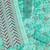 Sea green cotton printed dress material with dupatta