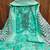 Sea green cotton printed dress material with dupatta