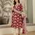 women's pure cotton embroidery work printed kurta pant with dupatta set