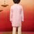 tween boys onion chikankari kurta pajama set - summer festive wear