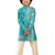 boys blue sequin kurta pajama set - digital print navratri festive wear