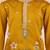 boys mustard silk kurta pajama set - thread embroidery navratri festive