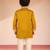 boys mustard silk kurta pajama set - thread embroidery navratri festive
