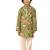 boys green cotton kurta pajama set - digital floral print navratri