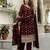 women's art silk embroidery sequence work kurta pant set with dupatta for women