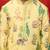 boys yellow rayon animal print kurta with cream pyjama set - diwali special
