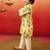 boys yellow rayon animal print kurta with cream pyjama set - diwali special