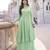 women's georgette embroidery work front slit kurta palazzo with dupatta for women