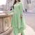 women's georgette embroidery work front slit kurta palazzo with dupatta for women