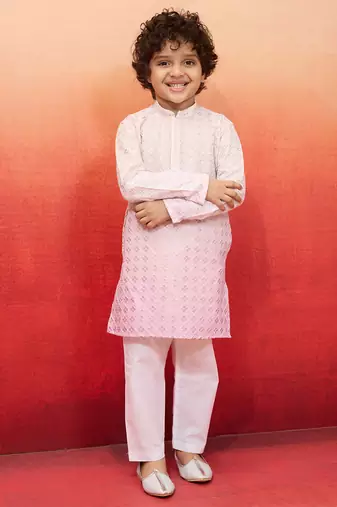  aqua sequin kurta pajama set - traditional embroidered navratri wear