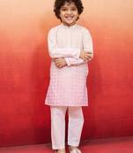  aqua sequin kurta pajama set - traditional embroidered navratri wear