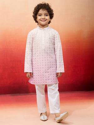  aqua sequin kurta pajama set - traditional embroidered navratri wear 3