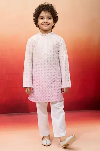  aqua sequin kurta pajama set - traditional embroidered navratri wear