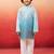 boys aqua sequin kurta pajama set - traditional embroidered navratri wear