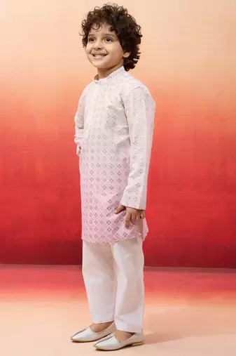  aqua sequin kurta pajama set - traditional embroidered navratri wear