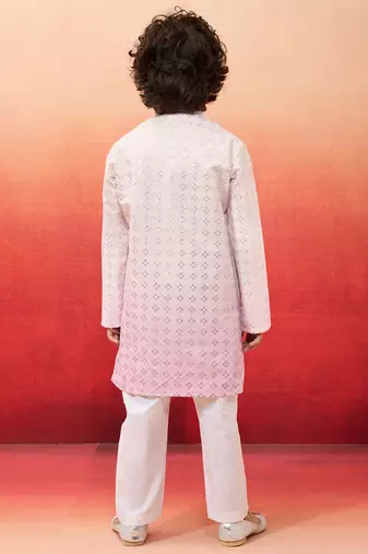  aqua sequin kurta pajama set - traditional embroidered navratri wear