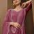 women's chiffon swarovski zarkan work kurta pant set with dupatta for women