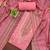 Pink muslin cotton printed dress material with dupatta
