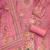 Pink muslin cotton printed dress material with dupatta