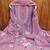 Purple muslin cotton printed dress material with dupatta