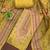Yellow muslin cotton printed dress material with dupatta