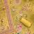 Yellow muslin cotton printed dress material with dupatta