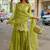 Women Gajji Slik Work Hand & Threadwork Short straight Kurta With Palazzo & Dupatta 