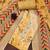 Beige cotton embroidery dress material with dupatta