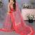 Peach bandhani printed ready to wear saree with unstitched blouse