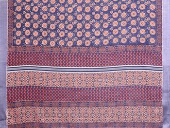 ready to wear purple circular floral motif printed saree 3