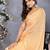 Orange stripes printed leheriya  ready to wear saree with unstitched blouse