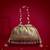 Grey embroidered  silk potli bag