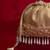 Beige embroidered  silk potli bag