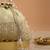 Mint  embroidered  silk potli bag