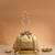 Cream embroidered  silk potli bag