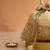 Cream embroidered  silk potli bag