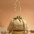 Cream embroidered  silk potli bag